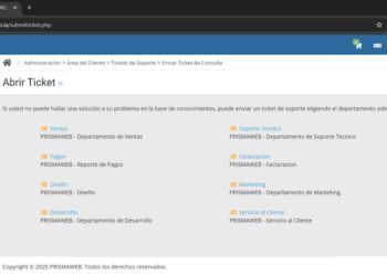Solicitud de Soporte para clientes de PRISMAWEB